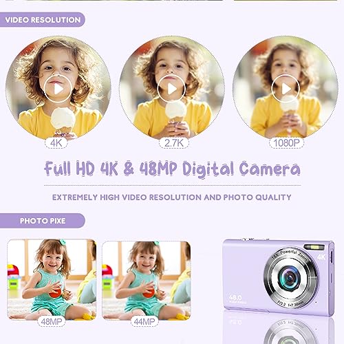 Kids Digital Camera 4K 48MP Camera: A Perfect Choice for Budding Photographers