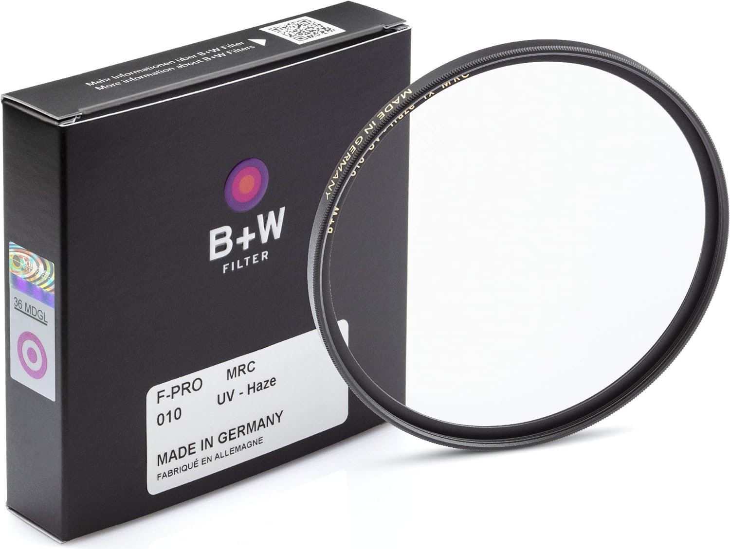 B + W 95mm UV Protection Filter (010) for Camera Lens – Standard Mount (F-PRO), MRC, 16 Layers Multi-Resistant Coating, Photography Filter, 95 mm, Clear Protector