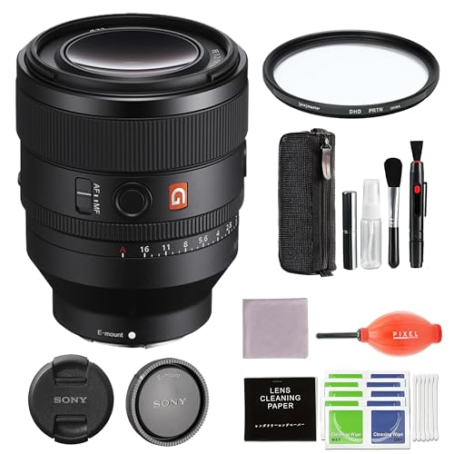 Sony FE 50mm F1.2 GM (SEL50F12GM) Full-Frame Lens Bundle with 72MM Digital HD Filter and Advanced Accessory Kit